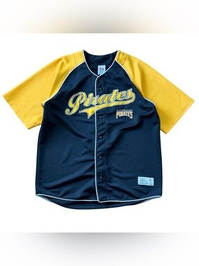 True Fan Pittsburgh Pirates Baseball Jersey Men Blue Red MLB XL